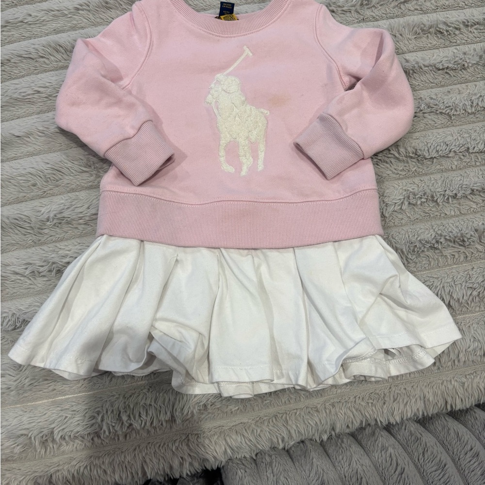 Polo by Ralph Lauren Pink and Cream Top
